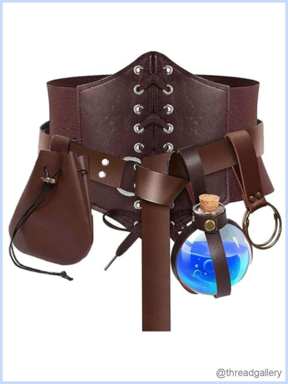 5PCS Medieval Renaissance Corset Belt Pouch Potion Bottle Cosplay Costume